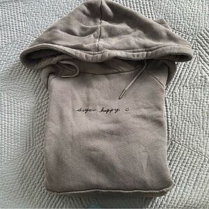UAL Super Happy Embroidered Hooded Sweatshirt Small